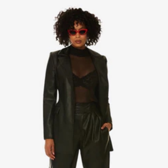 Nicole Shante Black Mesh Turtle Neck - Picture 4 of 4